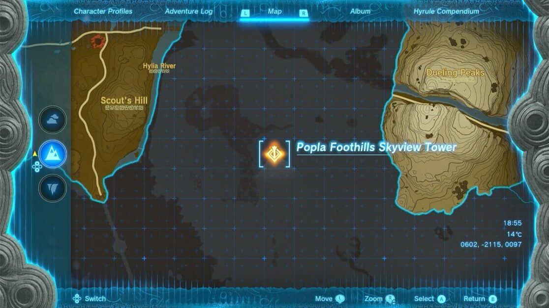 How To Activate Popla Foothills Skyview Tower Legend Of Zelda Tears