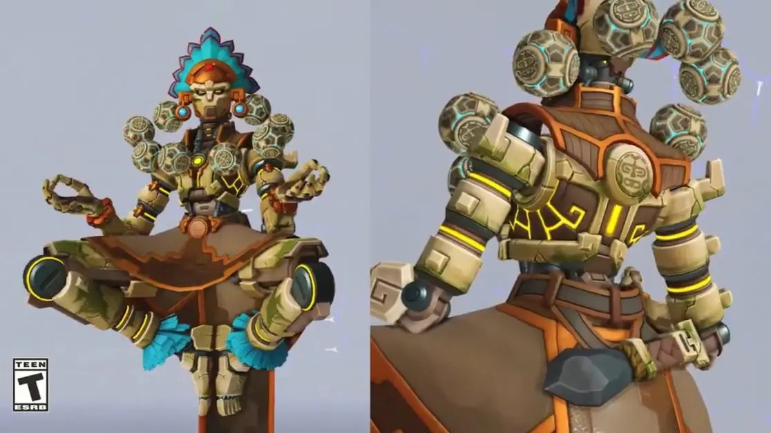 Read more about the article Huitzilopochtli Zenyatta: Overwatch Reveals its Third Legendary Anniversary Skin