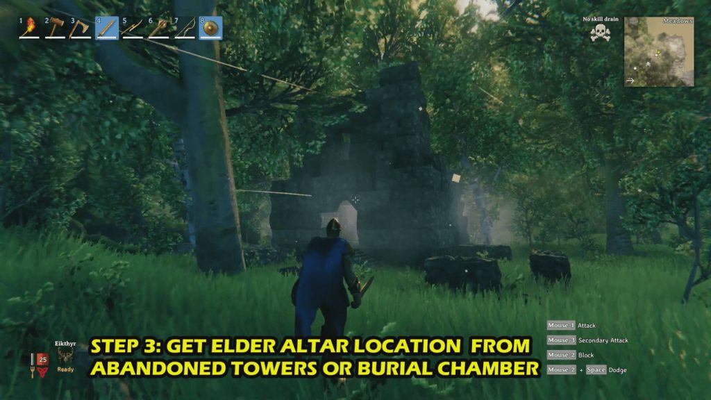Stone Tower to find Elder Boss location