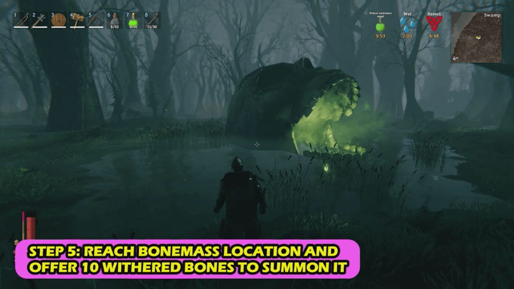 Bonemass Mystical Altar in valheim. Summon Bonemass at this location