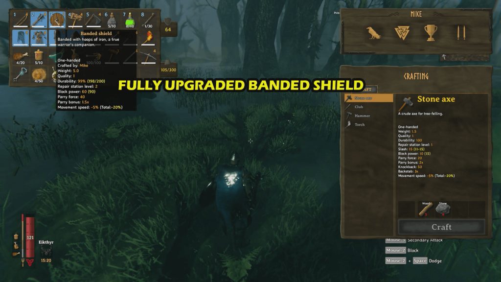 Upgrade Banded sheild valheim