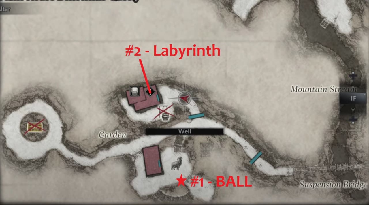 House Beneviento Labyrinth Puzzle & Ball Location Resident Evil 8