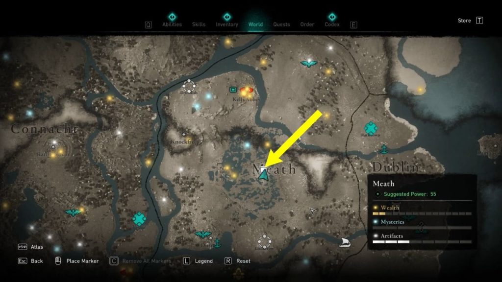 All Meath Treasure Hoard Map Locations Assassin's Creed Valhalla 