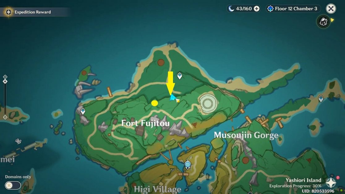 Yashiori Island Genshin Impact Map