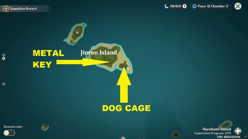 Jinren Island All 5 Cage Key Locations Genshin Impact 2.0