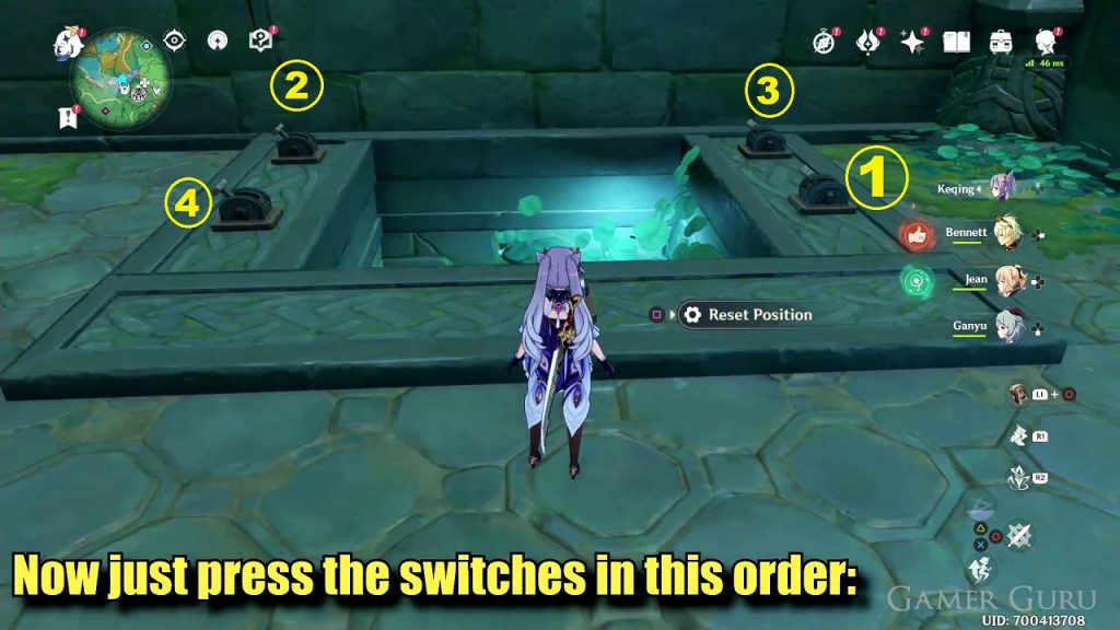 Serpent’s Head Open the gates Lever Puzzle Inamuza Genshin