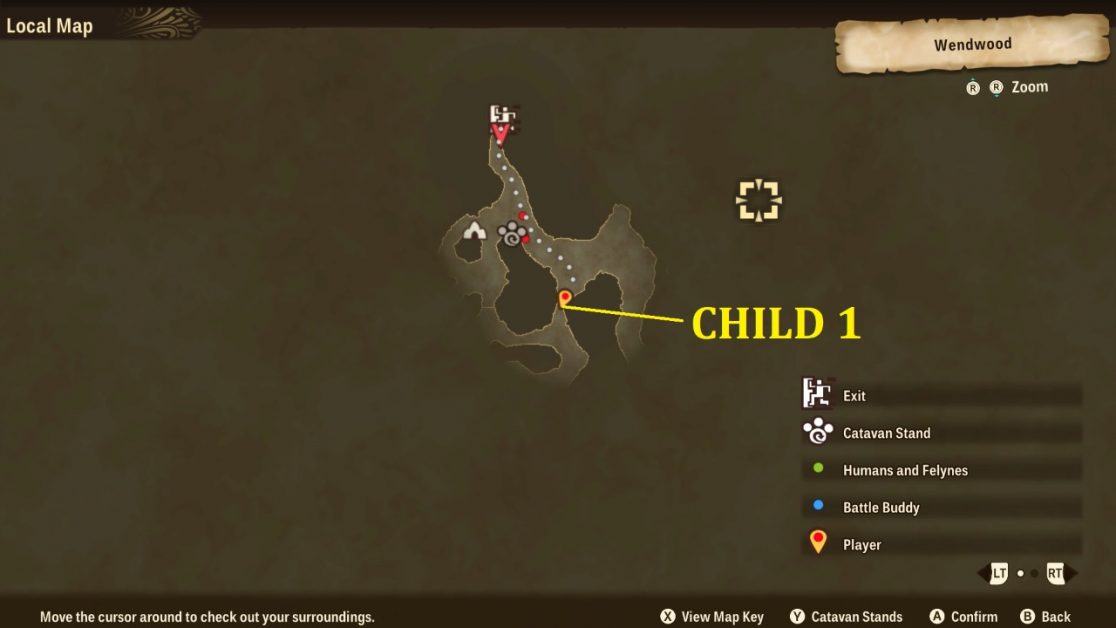 Little Ones Lost: Location of children in Wendwood | Monster Hunter - Monster Hunter Stories 2 Little Ones Lost