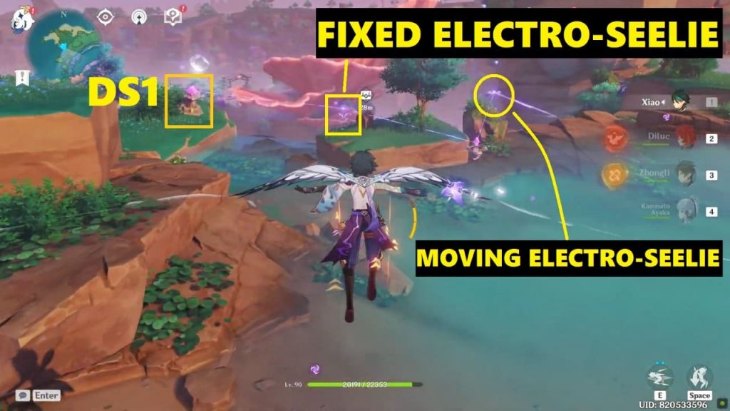 Watasumi Island All Seelie Locations (Air & Electro Seelie) Genshin