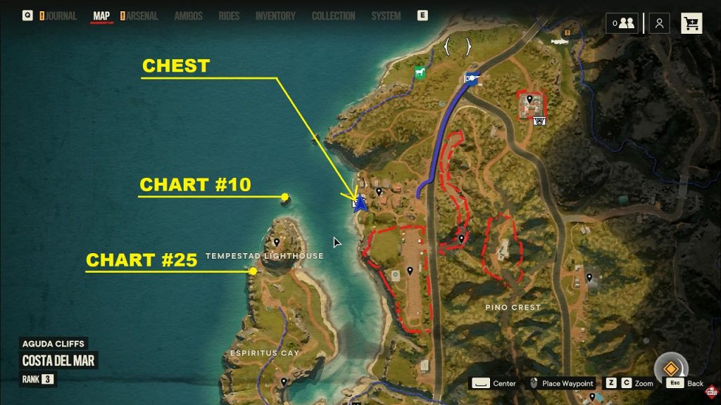 Costa Del Mar: Criptograma Chest & Charts Locations  Madrugada  Far 