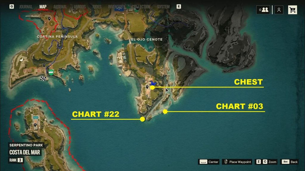 Costa Del Mar: Criptograma Chest & Charts Locations  Madrugada  Far 