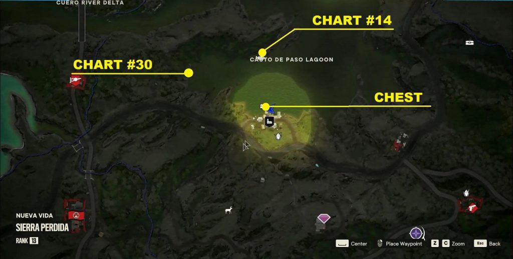 Barriga: Criptograma Chest & Charts Locations | Sierra Perdida, El Este