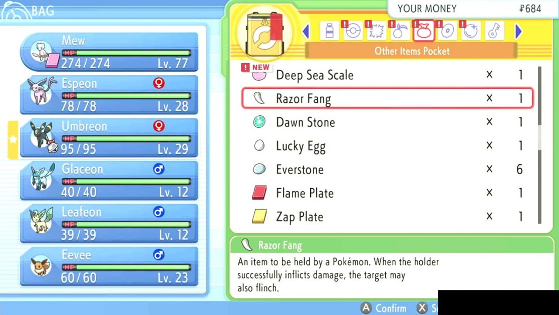 Razor Fang & Razor Claw Location in Pokemon Brilliant Diamond & Shining