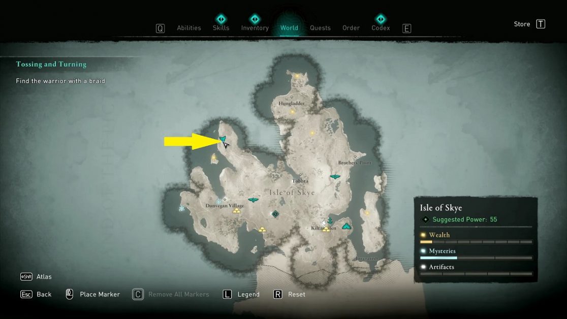 Skye Hoard Map Treasure Location | Isle of Skye | Assassin’s Creed ...