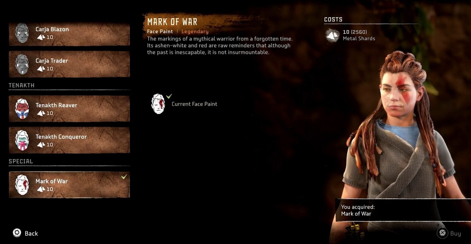 How To Equip Face Paint In Horizon Forbidden West