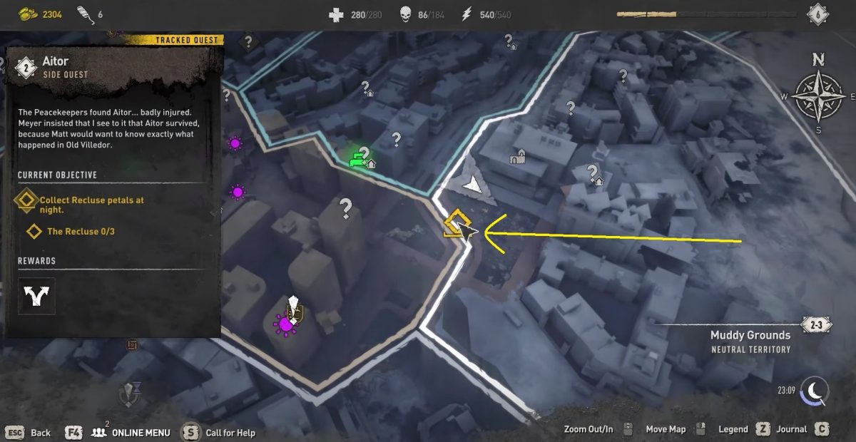 Collect Recluse Petals at Night Guide Aitor Side Quest Dying Light