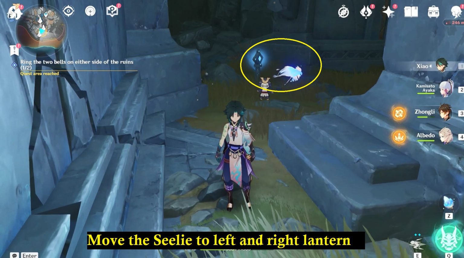 Ring The Two Bells On Either Side Of The Ruins Genshin Impact: Ring the two bells on either side of the ruins | Perils