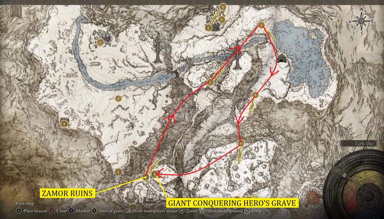 How to get to giant-conquering hero's grave