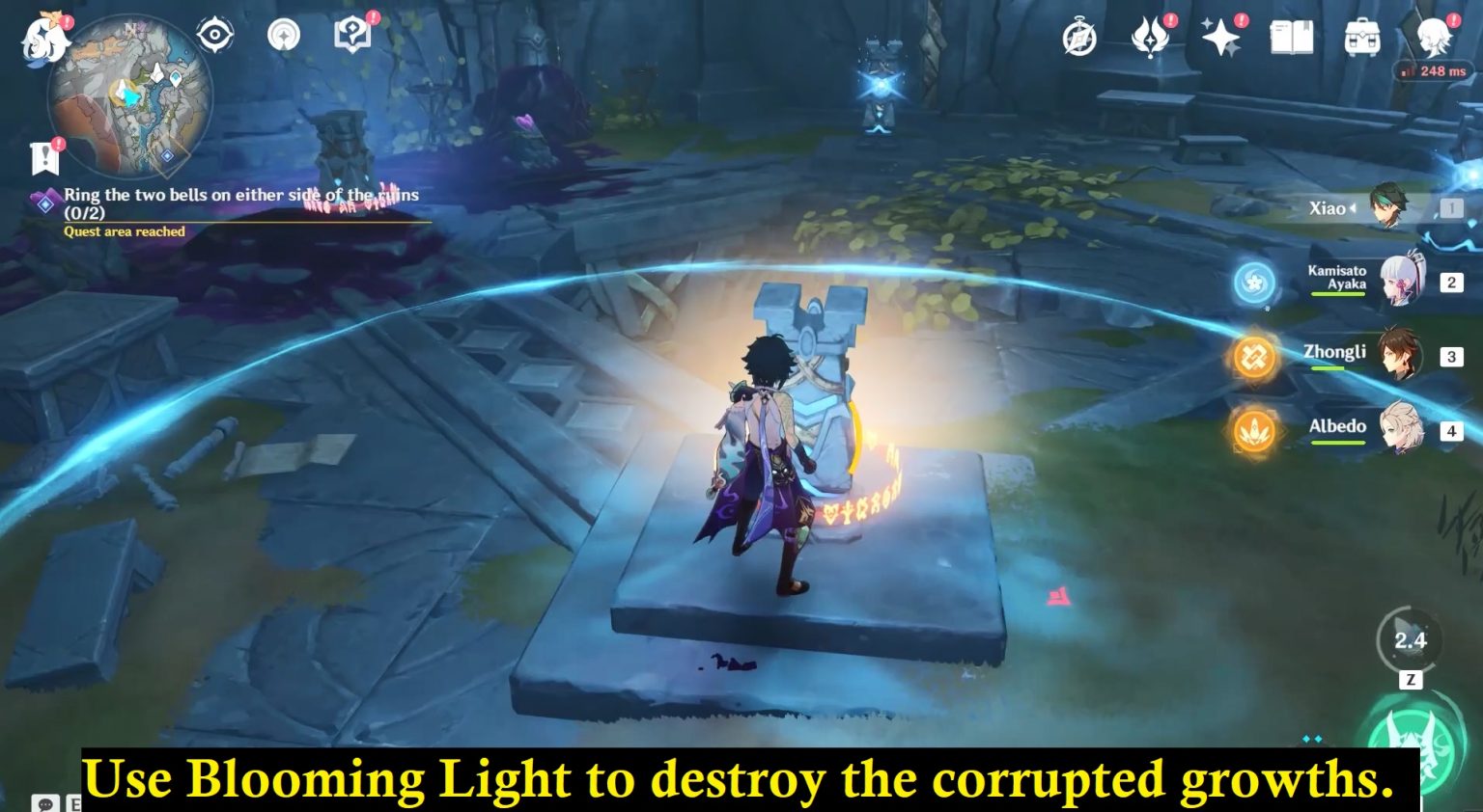 Ring The Two Bells On Either Side Of The Ruins Genshin Impact: Ring the two bells on either side of the ruins | Perils