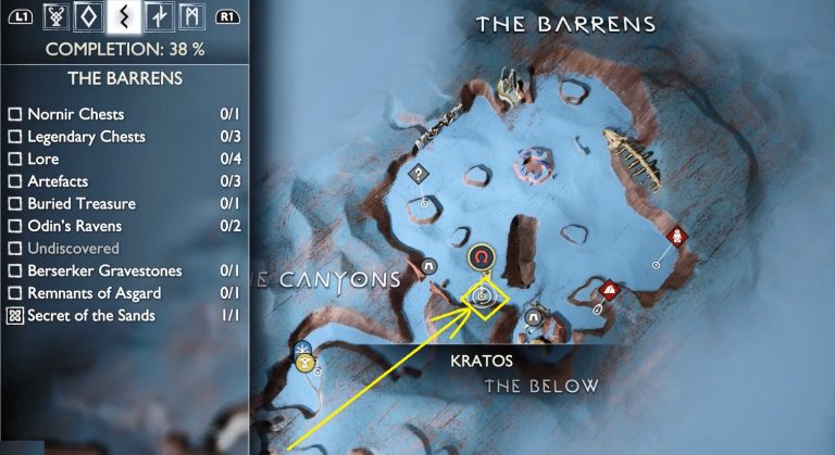 god of war ragnarok the barrens undiscovered location