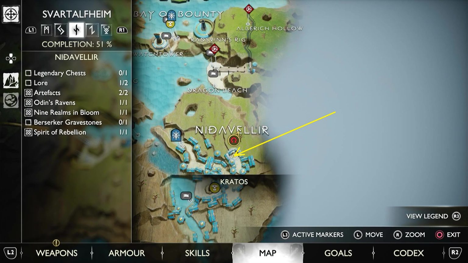 Mining Glory Treasure Map & Buried Treasure Location God of War