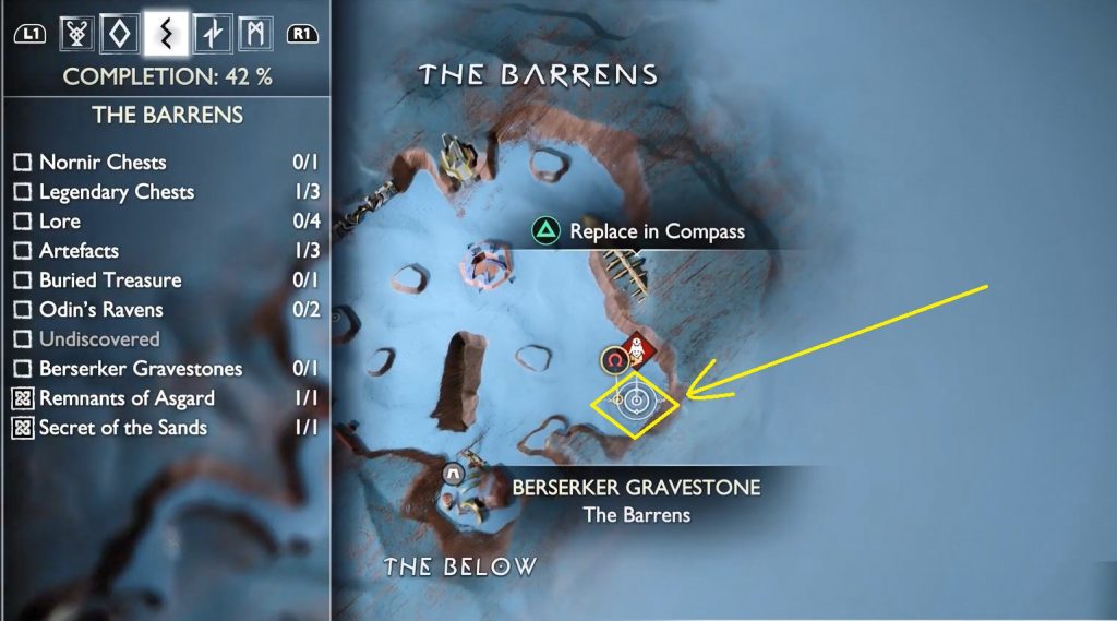 god of war ragnarok the barrens berserker gravestone