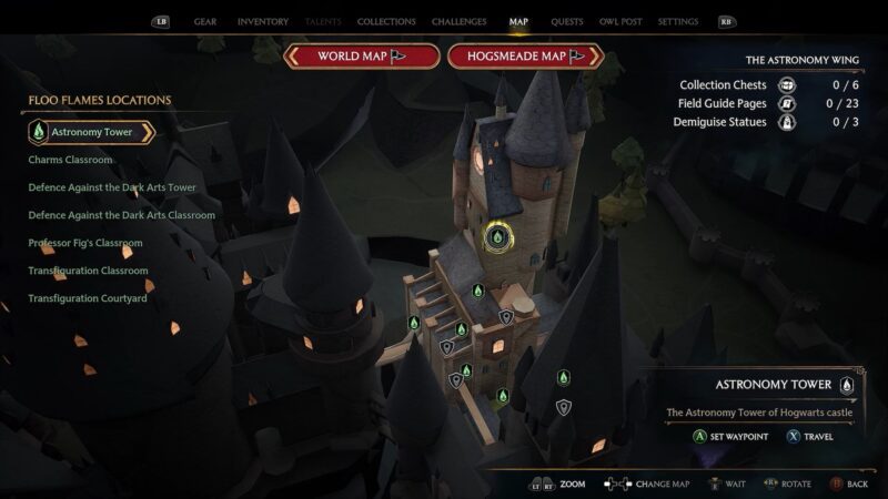 Astronomy Wing All Field Guide Pages Locations Hogwarts Legacy