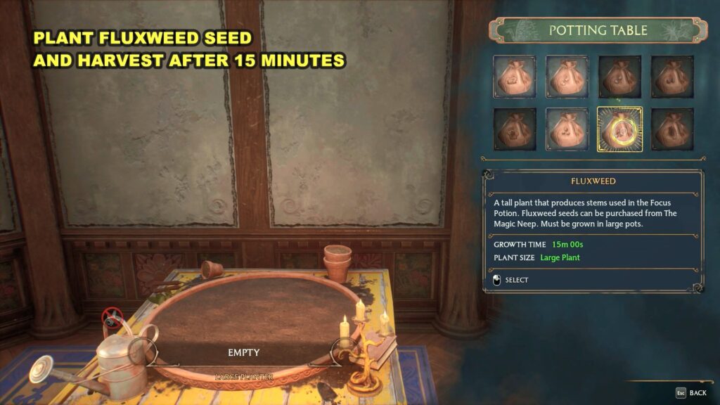 Grow and harvest Fluxweed Hogwarts Legacy : r/ZafrostVideoGameGuide