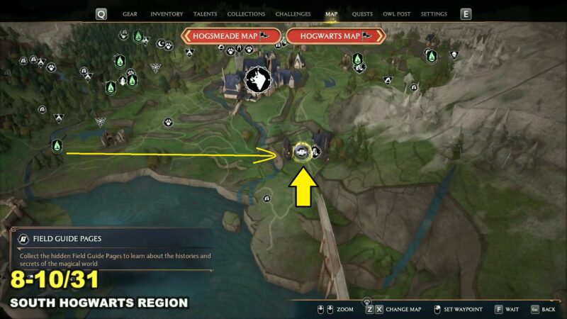 HOGWARTS LEGACY FIELD GUIDE LOCATIONS HIGHLANDS visual data 7