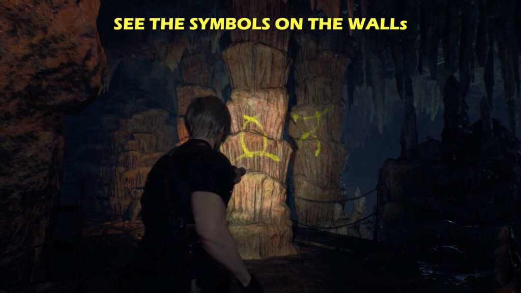 resident evil 4 remake large cave shrine puzzle