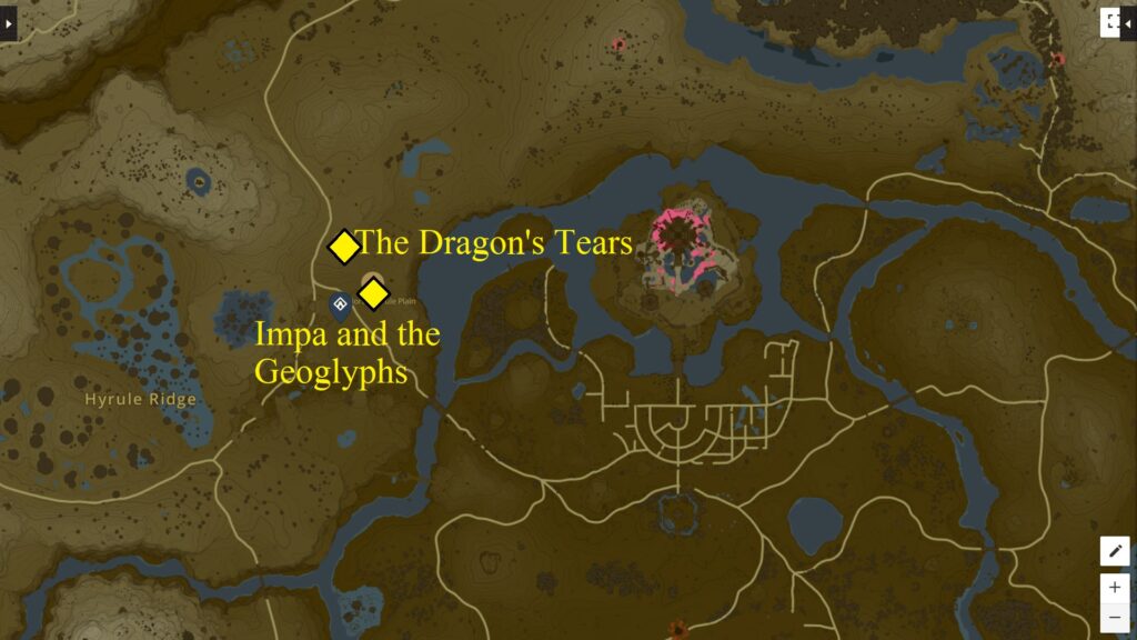 Zelda: Tears Of The Kingdom: All geoglyph & dragon's tears