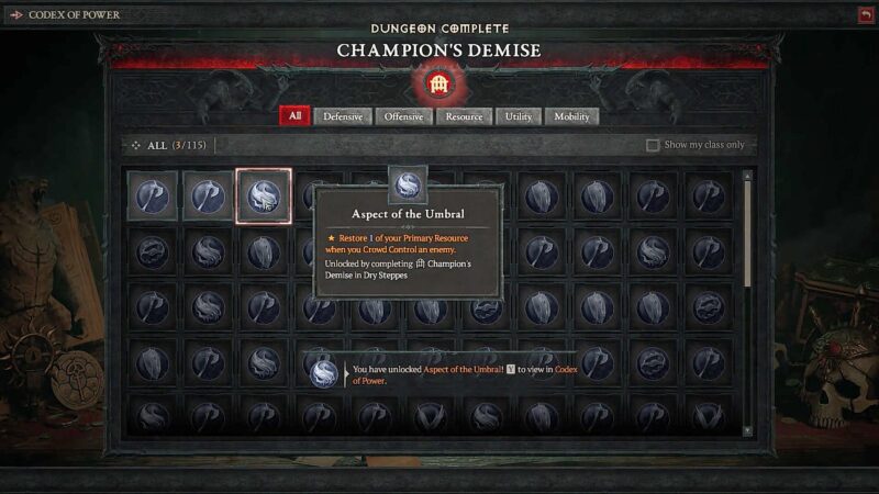 Champion’s Demise Location: Aspect of the Umbral | Diablo 4 – GAMERPILLAR