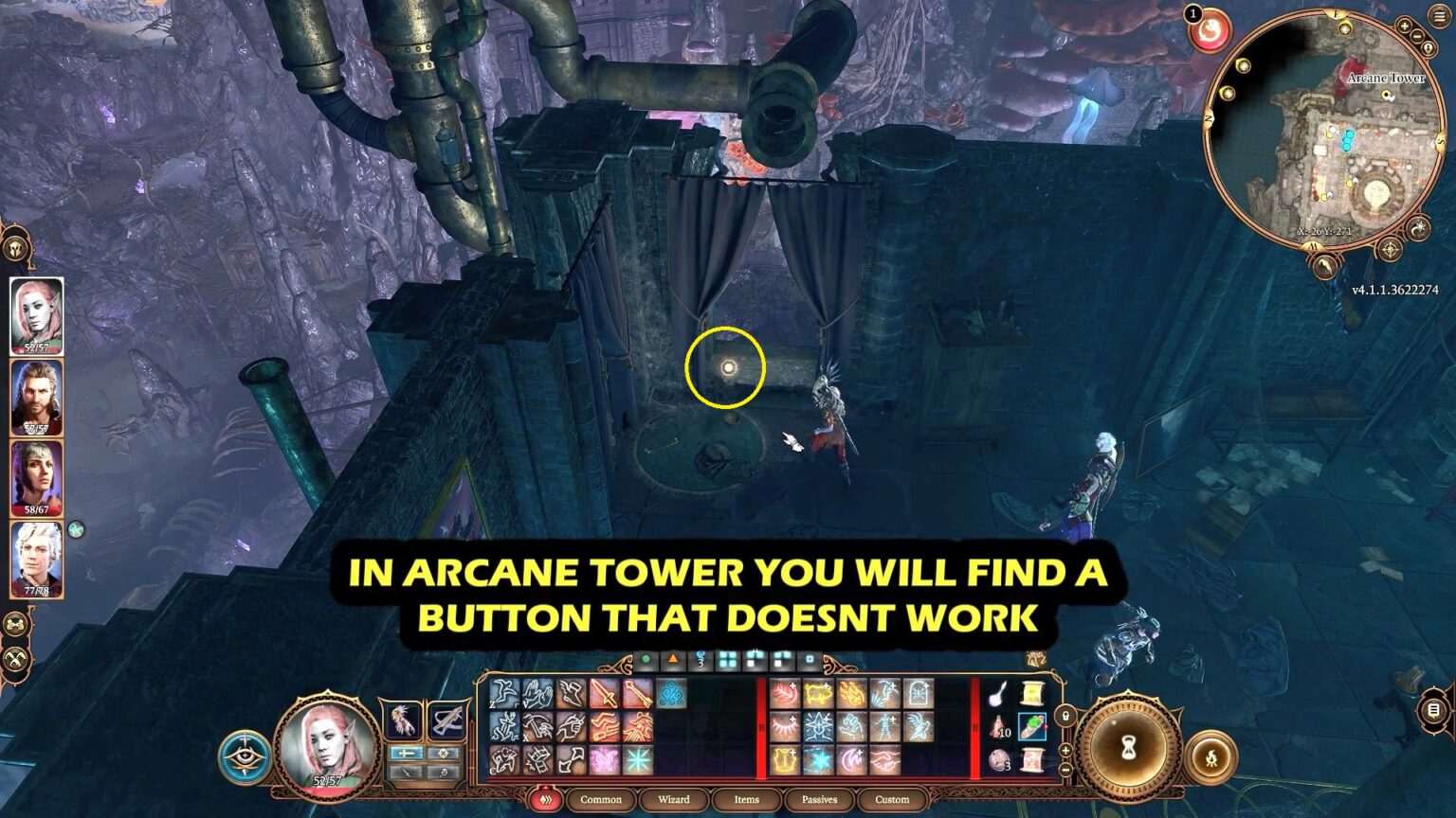 Baldur S Gate 3 Button That Doesn T Work In Arcane Tower GAMERPILLAR   1 46 1536x864 