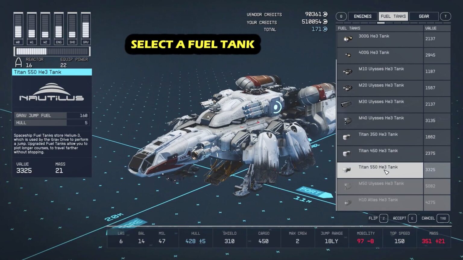 Starfield How To Add He3 Tank To Increase Ship Fuel Capacity Gamerpillar