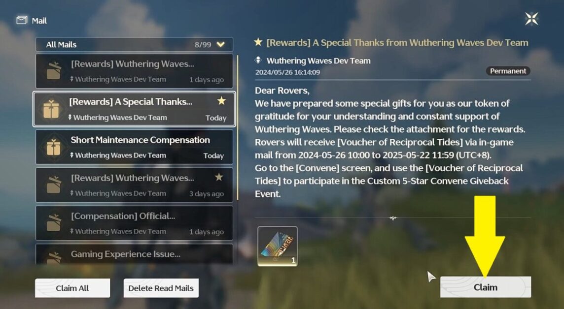Wuthering Waves: How to use Voucher of Reciprocal Tides – GAMERPILLAR