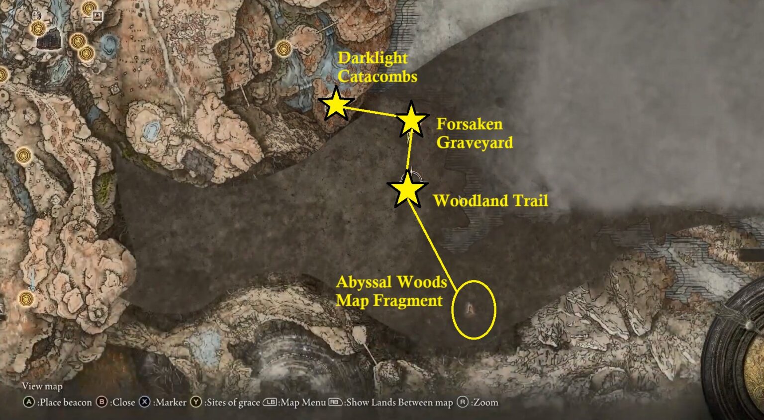 how to get the abyss map shadow of the erdtree